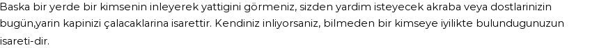 Derleme'ye Göre Rüyada İnilti Duymak Görmek