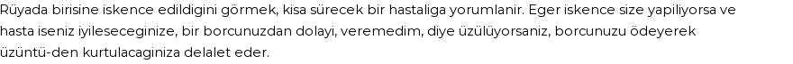 Derleme'ye Göre Rüyada İşkence Edilmek Görmek