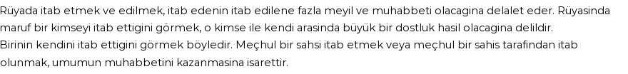 Derleme'ye Göre Rüyada İtab Görmek