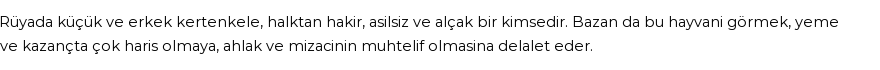 Derleme'ye Göre Rüyada Kertenkelenin Küçük Ve Erkeği Görmek