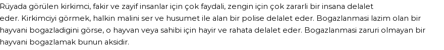 Derleme'ye Göre Rüyada Kırkımcı Görmek