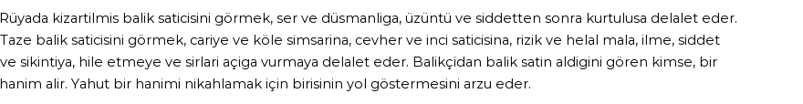 Derleme'ye Göre Rüyada Kızartılmış Balık Satıcısı Görmek