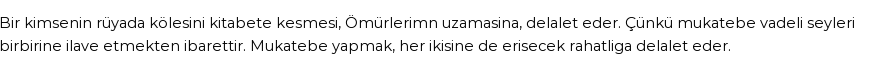 Derleme'ye Göre Rüyada Kölenin Kitabeti Görmek