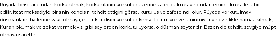 Derleme'ye Göre Rüyada Korkutulmak Görmek