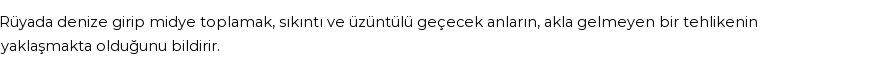 Derleme'ye Göre Rüyada Midye Ve İstiridye Görmek