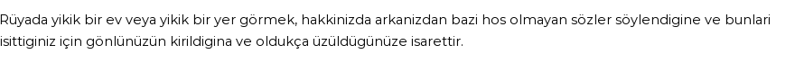 Derleme2'e Göre Rüyada Yıkık Yer Görmek