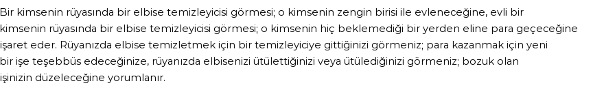 Diyanet'e Göre Rüyada Elbise Temizleyicisi Görmek