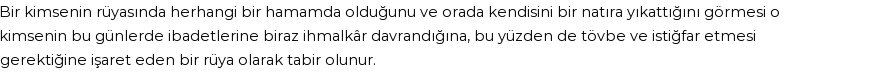 Diyanet'e Göre Rüyada Hamam Görevlisi Görmek