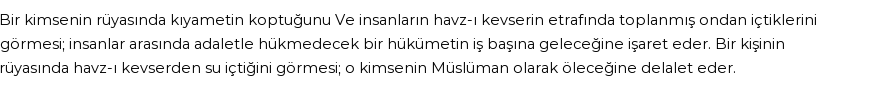 Diyanet'e Göre Rüyada Havz-ı Kevser Görmek