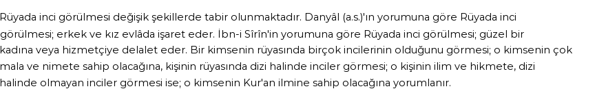 Diyanet'e Göre Rüyada İnci Görmek