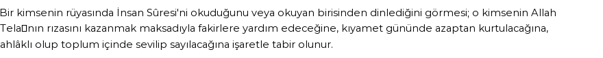 Diyanet'e Göre Rüyada İnsan Suresi Görmek