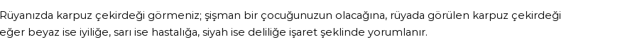 Diyanet'e Göre Rüyada Karpuz Çekirdeği Görmek