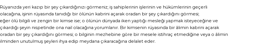 Diyanet'e Göre Rüyada Kazıp Çıkarmak Görmek