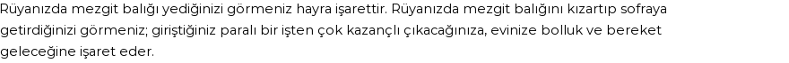 Diyanet'e Göre Rüyada Mezgit Balığı Görmek