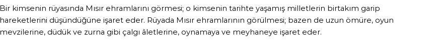 Diyanet'e Göre Rüyada Mısır Ehramları Görmek