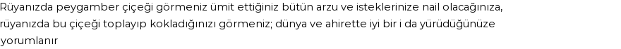 Diyanet'e Göre Rüyada Peygamber Çiçeği Görmek