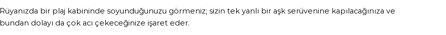 Diyanet'e Göre Rüyada Plaj Kabini Görmek