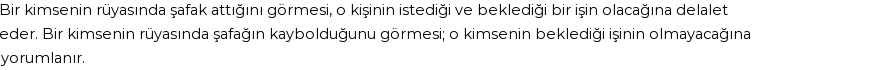 Diyanet'e Göre Rüyada Şafak Görmek