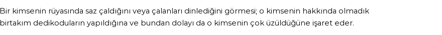 Diyanet'e Göre Rüyada Saz Çalmak Görmek