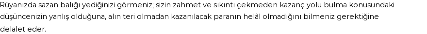 Diyanet'e Göre Rüyada Sazan Balığı Görmek