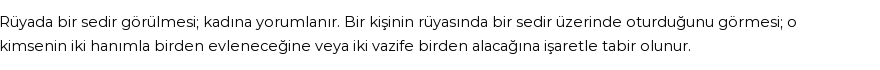 Diyanet'e Göre Rüyada Sedir Görmek