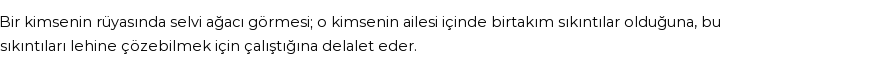 Diyanet'e Göre Rüyada Selvi Görmek