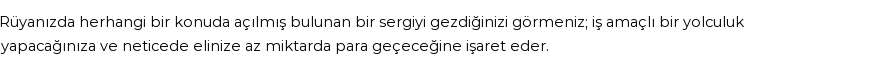 Diyanet'e Göre Rüyada Sergi Görmek