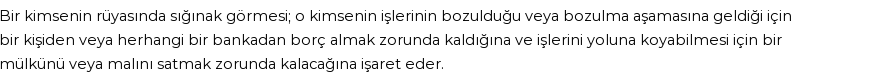 Diyanet'e Göre Rüyada Sığınak Görmek