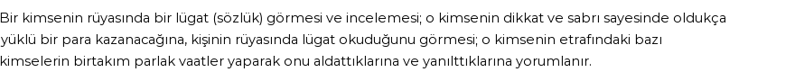 Diyanet'e Göre Rüyada Sözlük Görmek