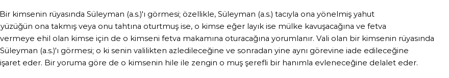 Diyanet'e Göre Rüyada Süleyman (a.s.) Görmek