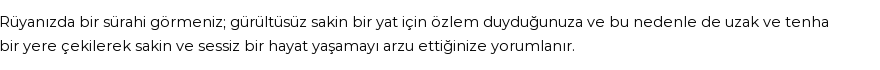 Diyanet'e Göre Rüyada Sürahi Görmek