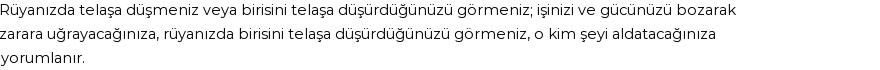 Diyanet'e Göre Rüyada Telaşa Düşmek Görmek