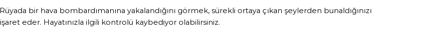 Guncel'e Göre Rüyada Hava Bombardımanı Görmek