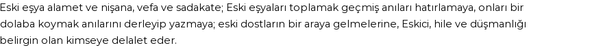 İhya'ya Göre Rüyada Eski, Eskici Görmek