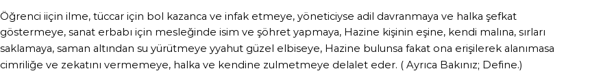 İhya'ya Göre Rüyada Hazine Görmek