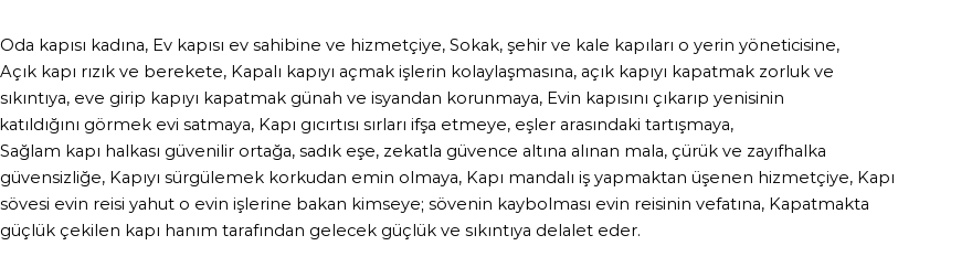 İhya'ya Göre Rüyada Kapı Görmek