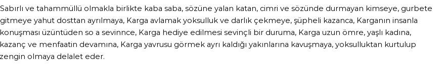 İhya'ya Göre Rüyada Karga Görmek