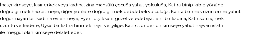 İhya'ya Göre Rüyada Katır Görmek