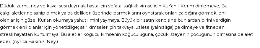 İhya'ya Göre Rüyada Kaval Görmek