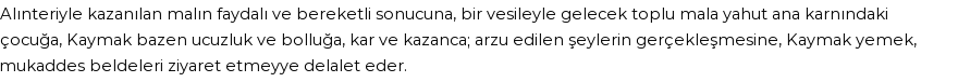 İhya'ya Göre Rüyada Kaymak Görmek