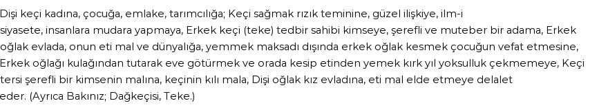 İhya'ya Göre Rüyada Keçi Görmek