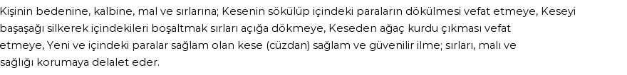 İhya'ya Göre Rüyada Kese Görmek