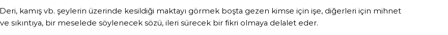 İhya'ya Göre Rüyada Kesim Yeri Görmek