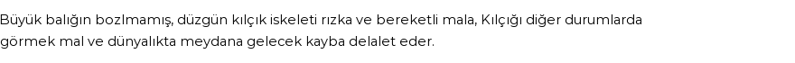 İhya'ya Göre Rüyada Kılçık Görmek