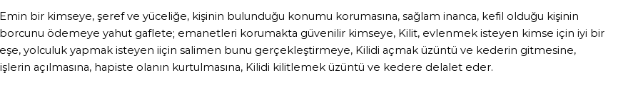 İhya'ya Göre Rüyada Kilit Görmek