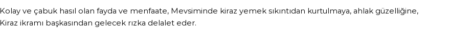 İhya'ya Göre Rüyada Kiraz Görmek