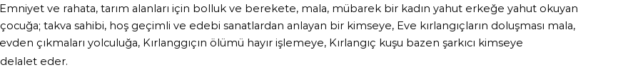 İhya'ya Göre Rüyada Kırlangıç Görmek