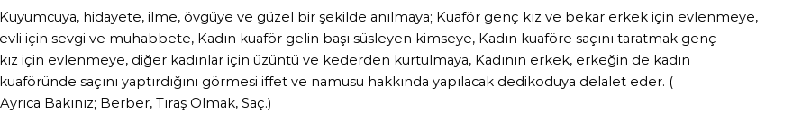 İhya'ya Göre Rüyada Kuaför Görmek