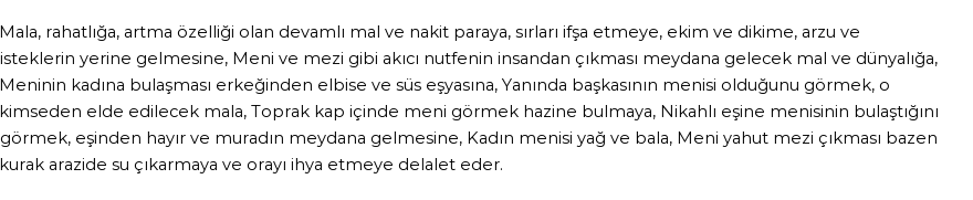 İhya'ya Göre Rüyada Meni Ve Mezi Görmek