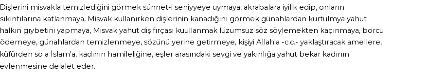 İhya'ya Göre Rüyada Misvak Görmek